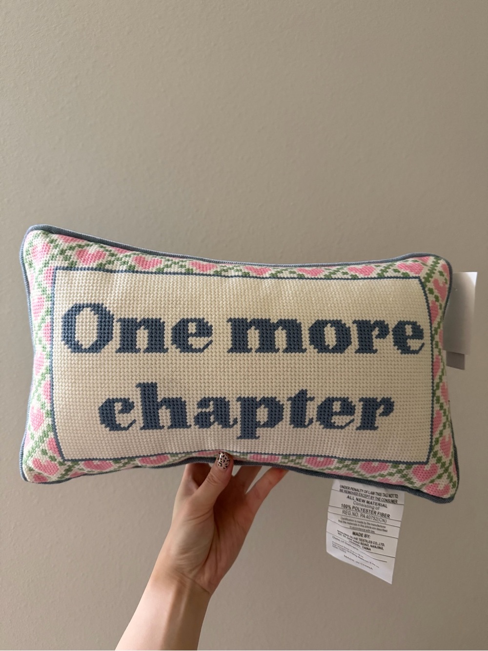 One more chapter Hooked Pillow NWT Viral Tik Tok